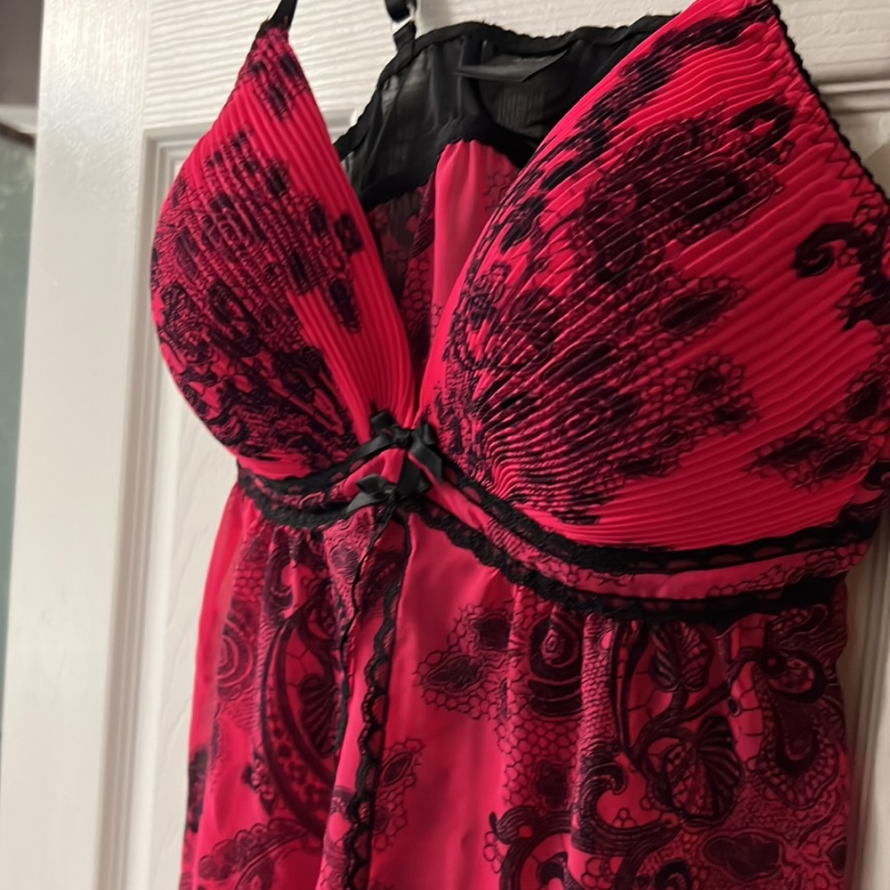 Apt 9 pink and black lace trimmed Teddy size M